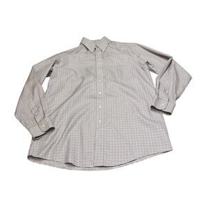 Gold Label Roundtree & Yorke Dress Shirt Men's 16 Multi Check Cotton Button-Down